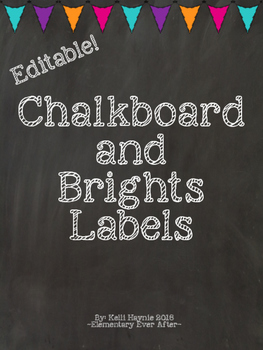 Editable Chalkboard Labels - Brights by From the Pond