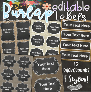 Editable Burlap & Chalkboard Labels  Classroom organization, Burlap  classroom decor, Chalkboard classroom