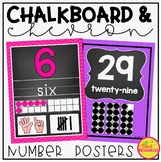 Chalkboard and Chevron Number Posters 0-20 and 0-30
