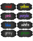 Color Names Posters {Chalkboard Theme}