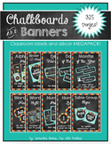 Chalkboards and Banners: cheerful classroom decor and labels