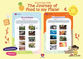 Preview of The Journey of Food to Your Plate Lesson Plan