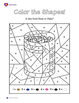 Preview of Nutrition: Real Food, Fake Food Coloring Sheet 2