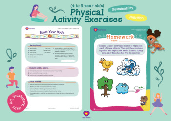 Preview of Physical Activity Exercises and Lesson Plan