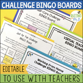 Challenge BINGO Boards for Teachers & PLCs: Editable Templates +