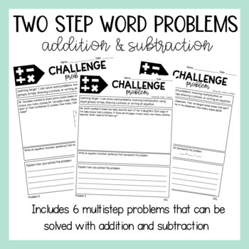 Preview of Challenge Problems: Multistep Addition & Subtraction Word Problems!