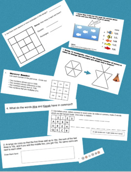 Preview of Brain Teasers - Critical Thinking Puzzles - Divergent Thinking Challenges