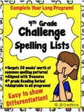4th Grade Challenge Set of Spelling Lists