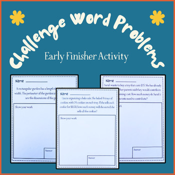 Preview of Challenge Word Problems