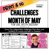 Challenges for the Month of May | For Use with Seesaw