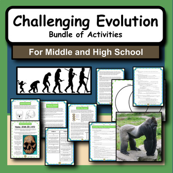 Preview of Challenging Evolution Bundle of Slides and Activities for Science Class