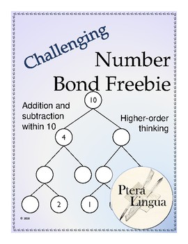 Preview of Challenging Number Bond Tree Freebie