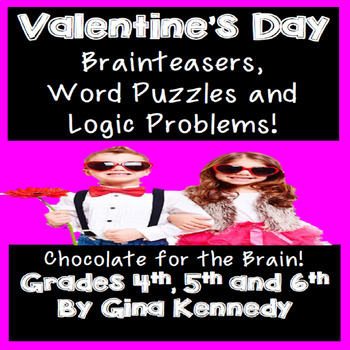 Preview of Valentine's Day Logic,  Word Puzzles, and Brain Teasers