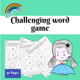 Challenging Word Game, No Prep., Kindergarten - 1st, Homeschool.