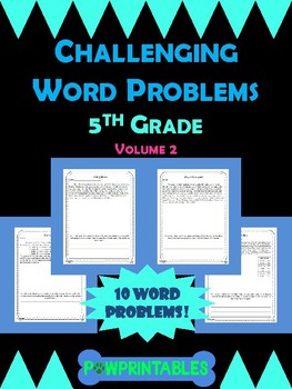 Preview of Challenging Word Problems - 5th Grade - Multi-Step - Volume 2