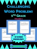 Challenging Word Problems - 5th Grade - Multi-Step - Volume 2