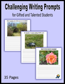 Preview of Challenging Writing Prompts for Gifted and Talented Students