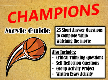 Preview of Champions Movie Guide (2023) - Movie Questions with Extra Activities