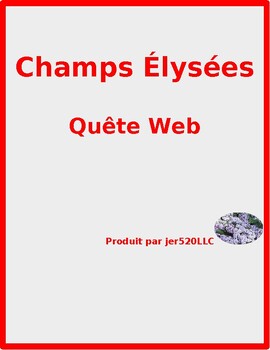 Preview of Champs Élysées Webquest