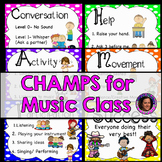 Champs Posters for Music Teachers Rainbow Theme
