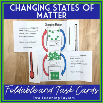 Preview of Changing States of Matter Worksheet- Solid Liquid Gas Foldable & Activities