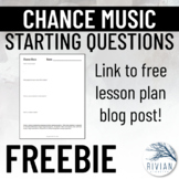 Chance Music Activity Starting Questions Worksheet