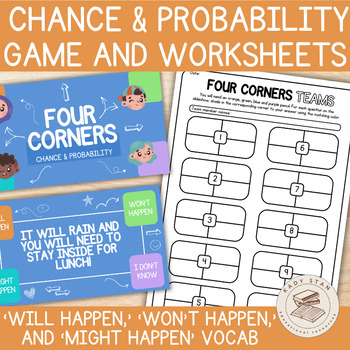 Preview of Chance and Probability Game | Slideshow Activity & Worksheets | 1st Grade Maths