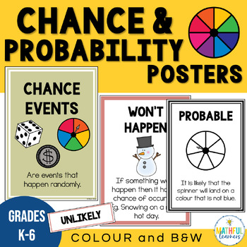 Preview of Chance and Probability Posters - Math Terminology Resource