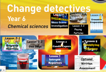 Preview of Change Detectives Yr 6 (Primary Connections Chemical Science) WHOLE TERM DONE!