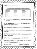 Change Makers Vocabulary Cloze Assessment ReadyGen