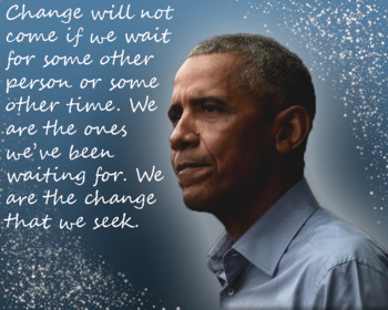 Preview of Change- Obama Classroom Inspo. Poster (8.5x11")