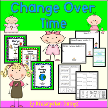 Preview of Change Over Time Printable Activities and Readers for Kindergarten and First