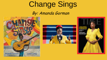 Preview of Change Sings- Amanda Gorman  A Lesson of Poetry & Music