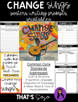 Preview of Change Sings by Amanda Gorman | Upper Elementary | ELA | Printables | DIGITAL