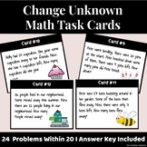 Change Unknown (Missing Subtrahend) Word Problems within 20