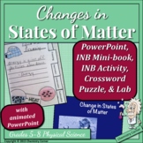 Change in States of Matter: PowerPoint with INB Notes & Lab