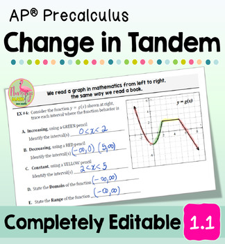 Preview of Change in Tandem (Unit 1 AP Precalculus)