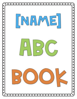 Preview of Alphabet book cover page