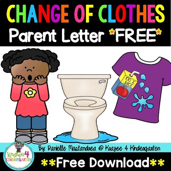 Preview of Change of Clothing Parent Letter | Free Back To School