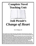 Change of Heart Teaching Unit. Jodi Picoult lesson plans, 