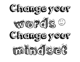 Change your words- Change your mindset - Growth Mindset Poster