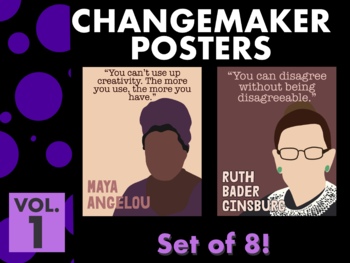 Preview of Changemakers Vol. 1: Empowered Women, AOC, RBG, Women's History, Justice