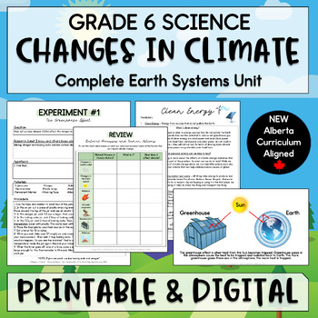 Preview of Changes in Climate Unit - Grade 6 Earth Systems - NEW Alberta Science Curriculum