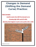 Changes in Demand (Shifting the Demand Curve) Assignment