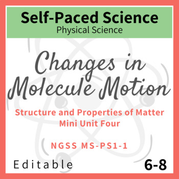 Preview of Changes in Molecule Motion Mini Unit for Middle School NGSS MS-PS1-4