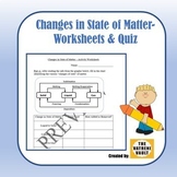 Changes in State of Matter - Worksheets and Quizzes