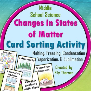 Preview of Changes in States of Matter Card Sorting Activity