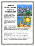 Changes in the Earth's Surface STEM Project Lapbook or Worksheets