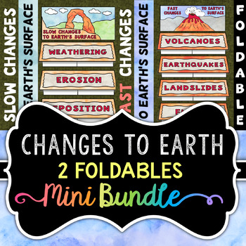 Preview of Changes to Earth's Surface Foldables - Weathering Erosion Deposition