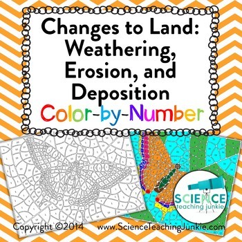 Preview of Changes to Land: Weathering, Erosion, and Deposition Color-by-Number